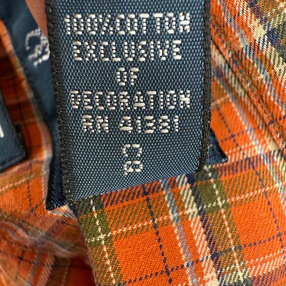 Ralph Lauren Shirt Men's XL Orange Plaid Classic Fit Button Down Business Casual - Picture 5 of 9